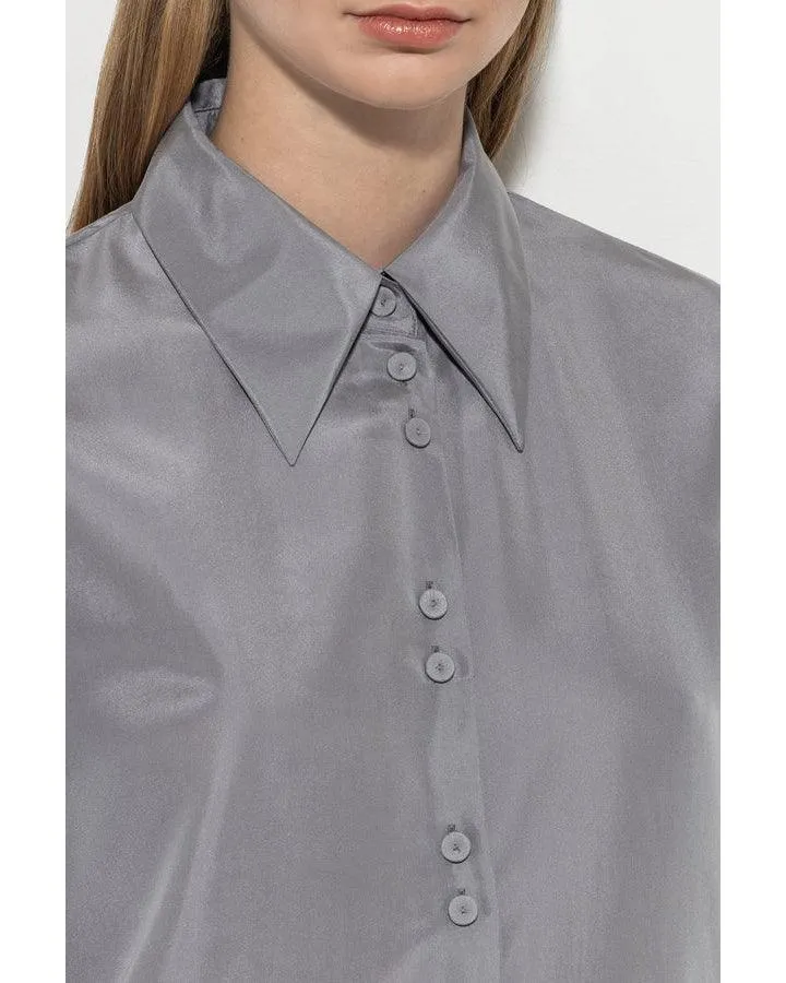 Luisa Cerano Silk Double Button Detail Blouse