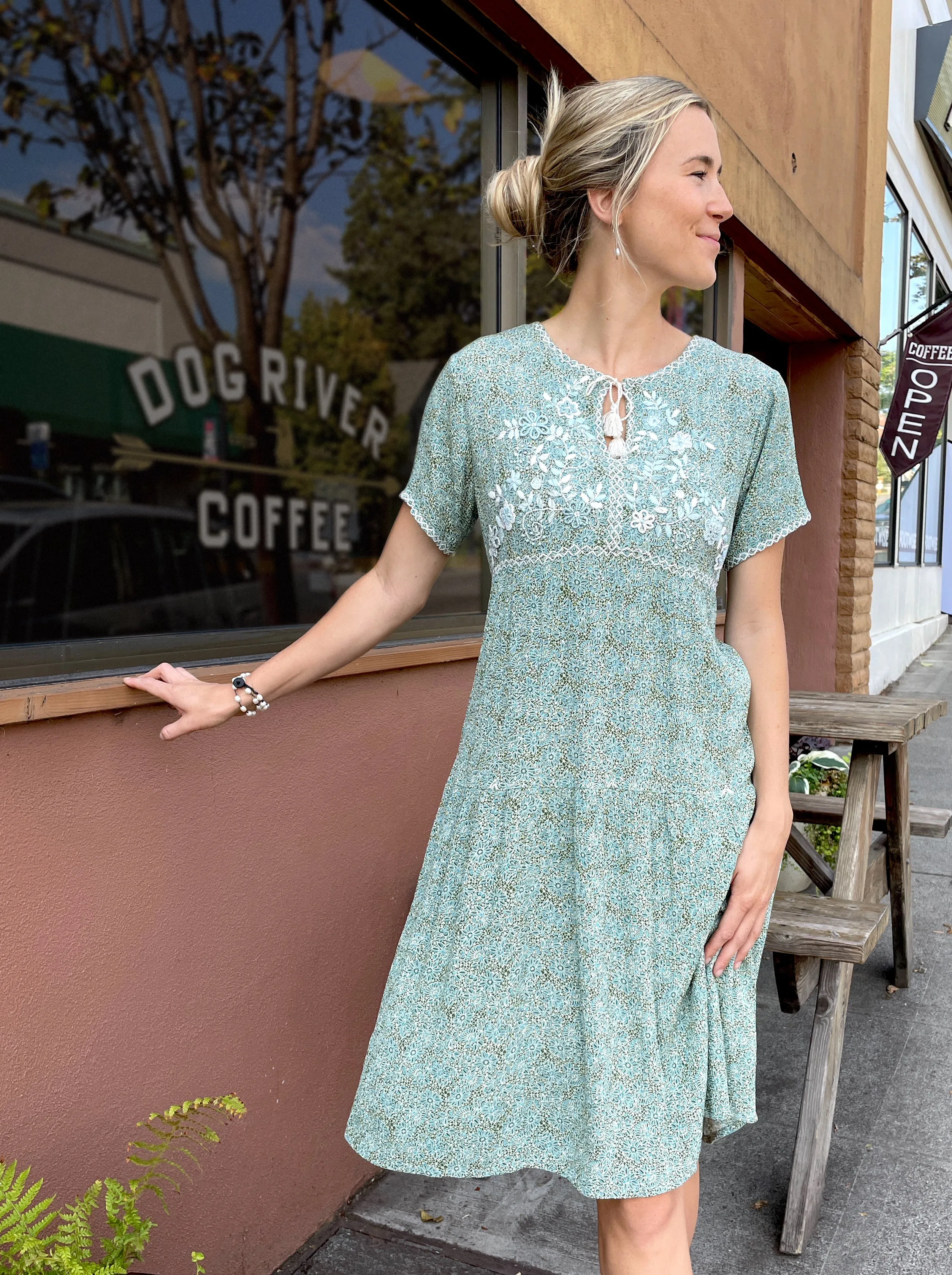 Maya Garden Green Dress