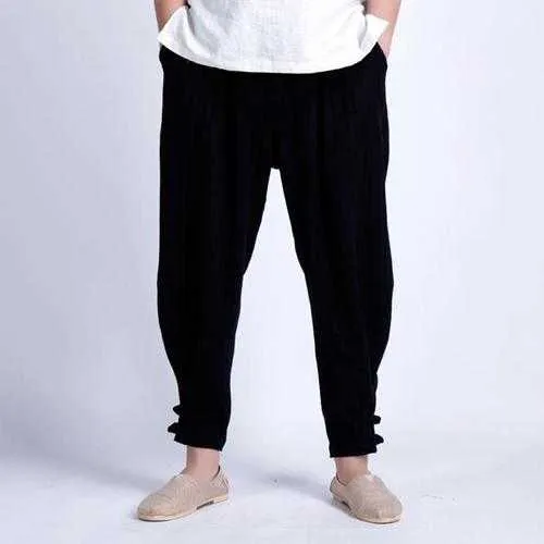 Men's Breathable Casual Small Feet Loose Haren Pants