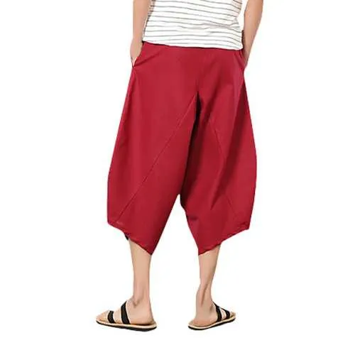 Mens National Style Casual Loose Haren Pants