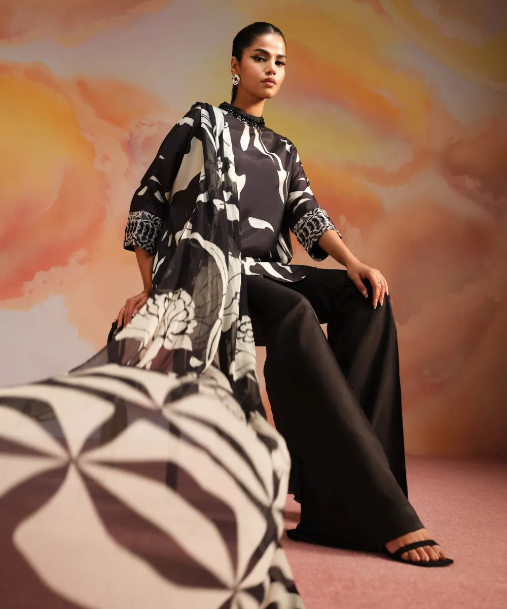 Monochrome '24-3 Piece - Printed Silk Suit - U3Psl24V44Uc