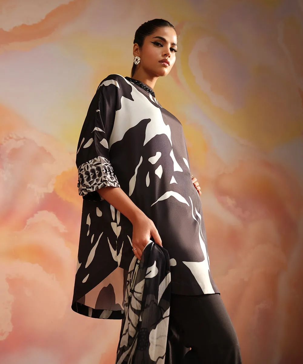 Monochrome '24-3 Piece - Printed Silk Suit - U3Psl24V44Uc