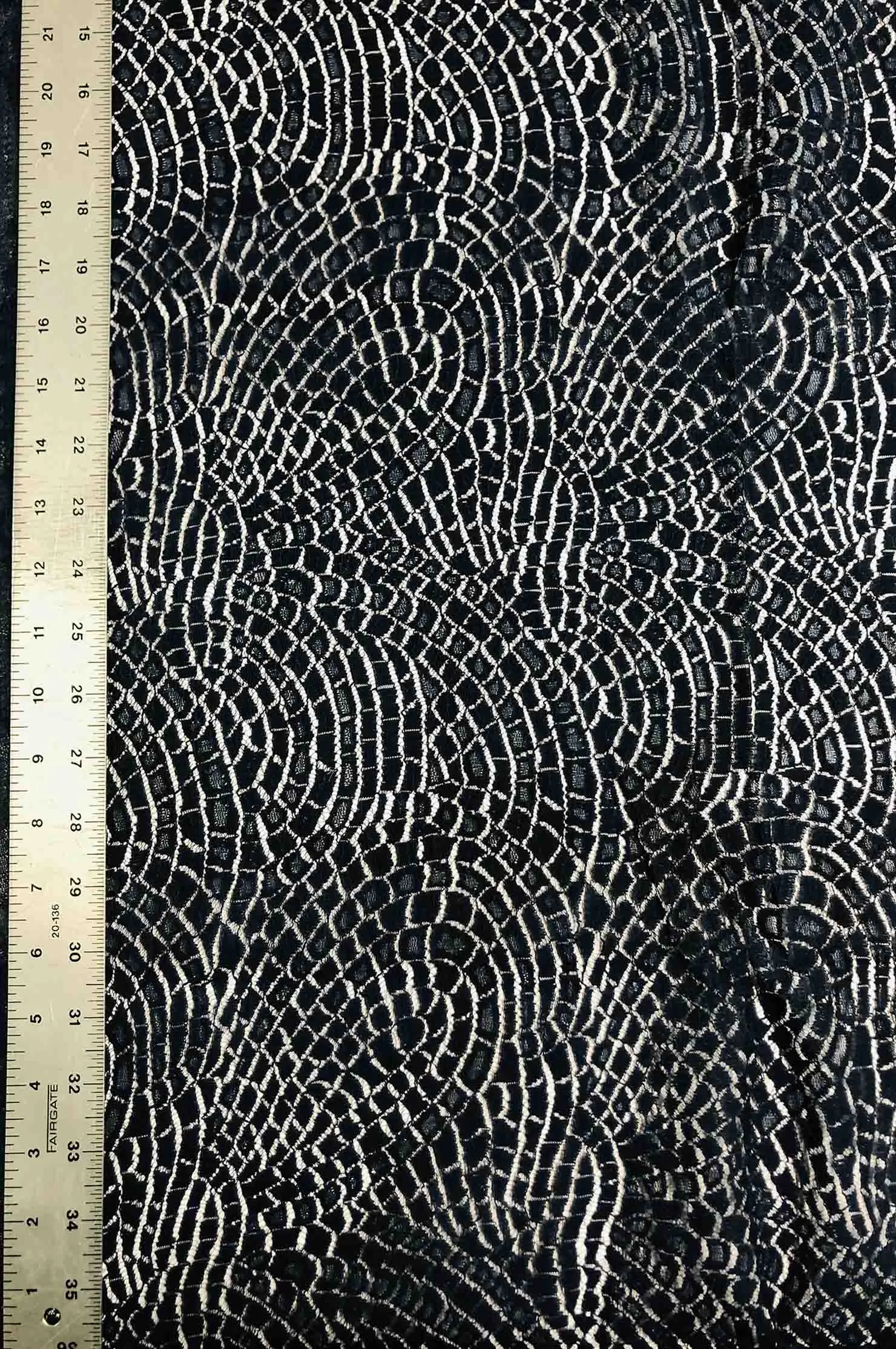 Navy French Plain Lace FLP-012/3 Fabric