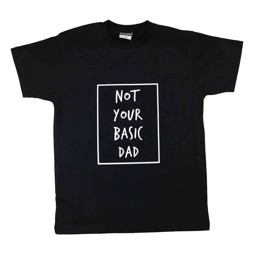 'Not Your Basic Dad' Mens T-Shirt Black