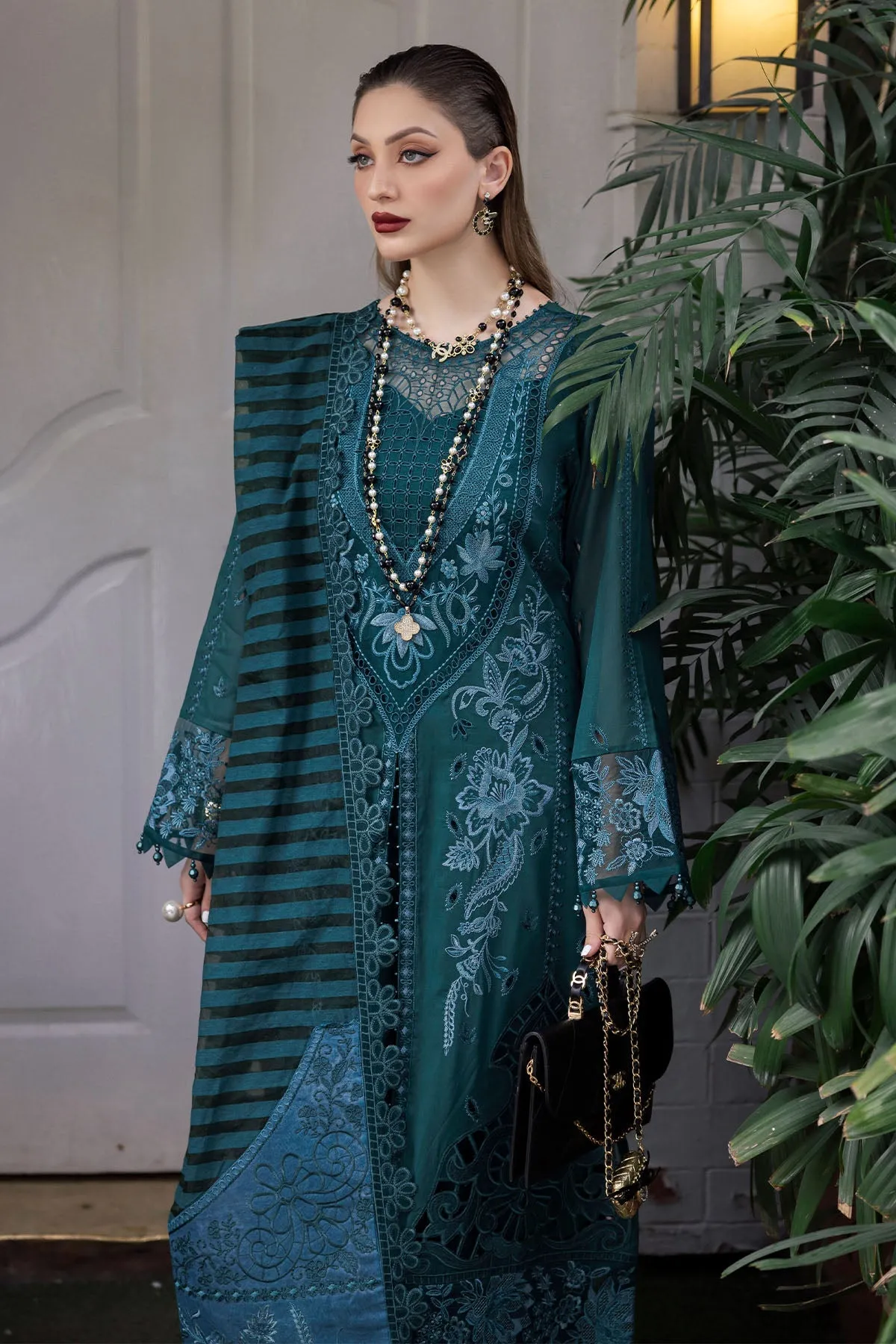 Nureh Mademoiselle Embroidered Swiss Voil Lawn Collection – NE-82