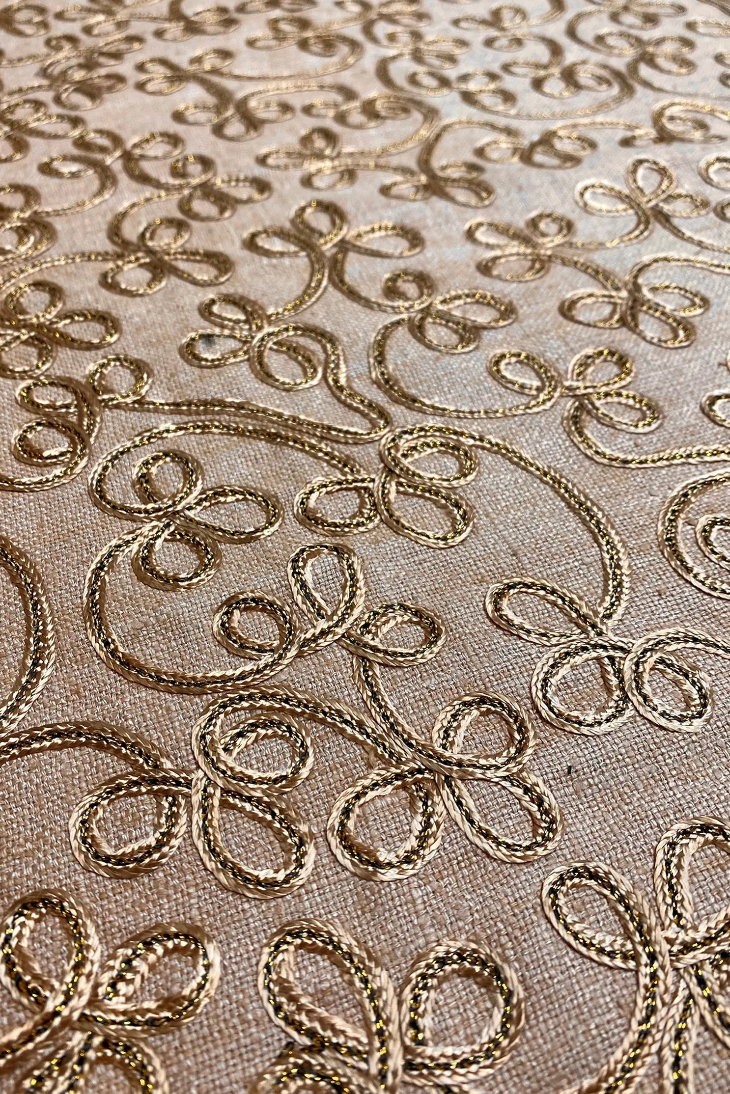 Nutmeg Embroidered Silk Linen MEMT-020-05