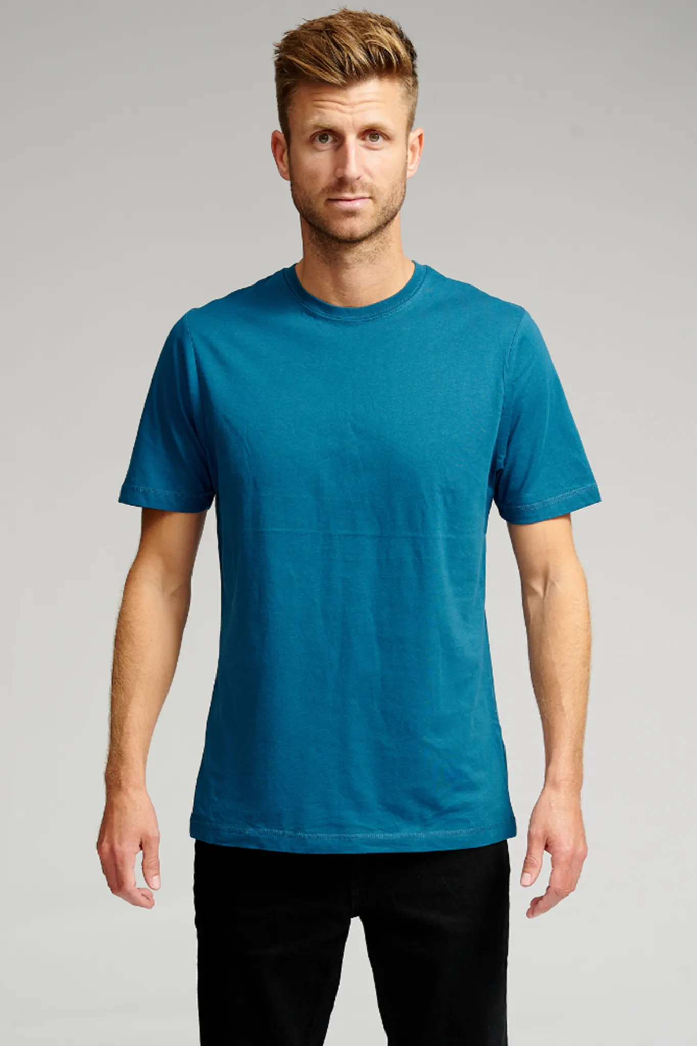 Organic Basic T-shirt - Petrol Blue