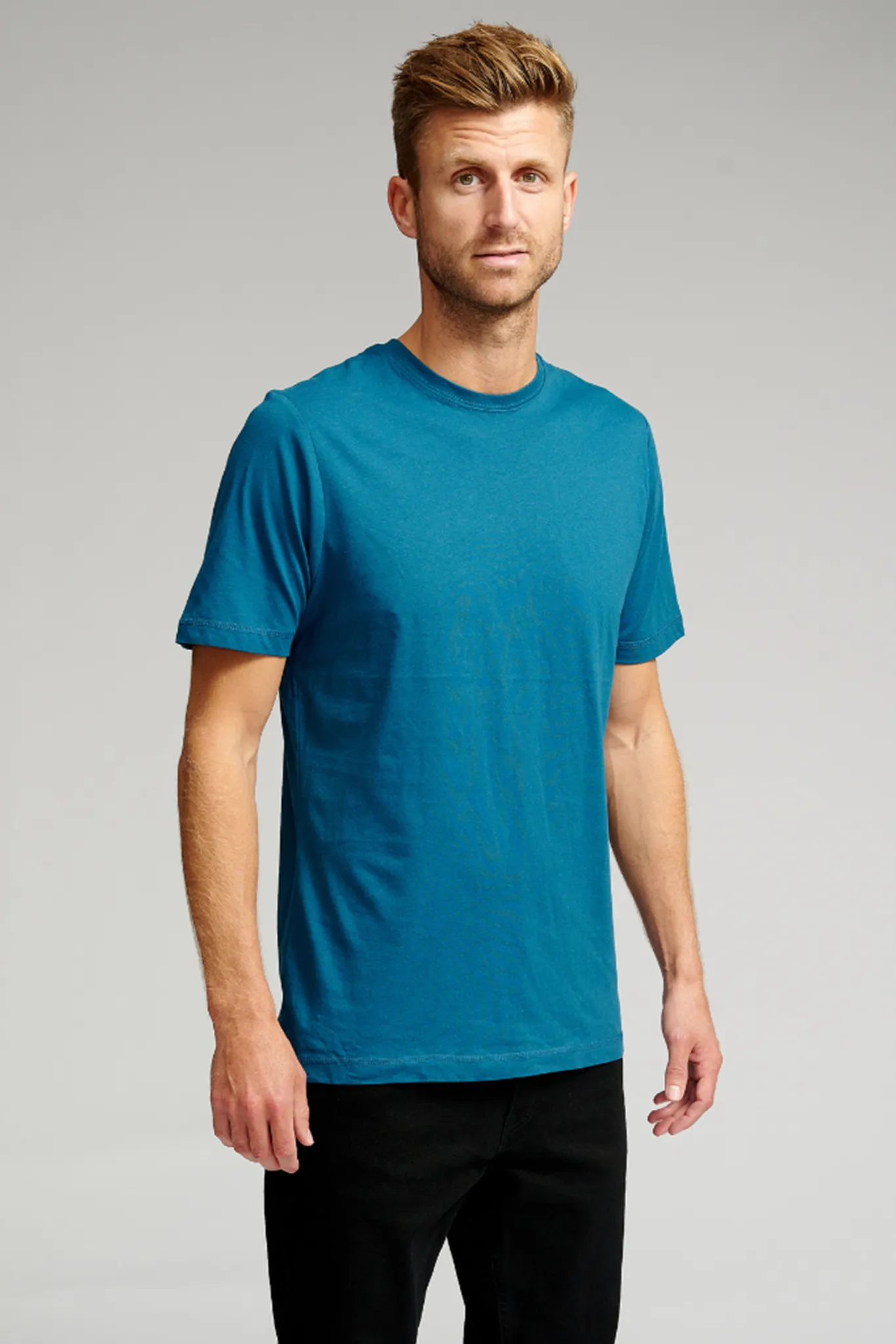 Organic Basic T-shirt - Petrol Blue