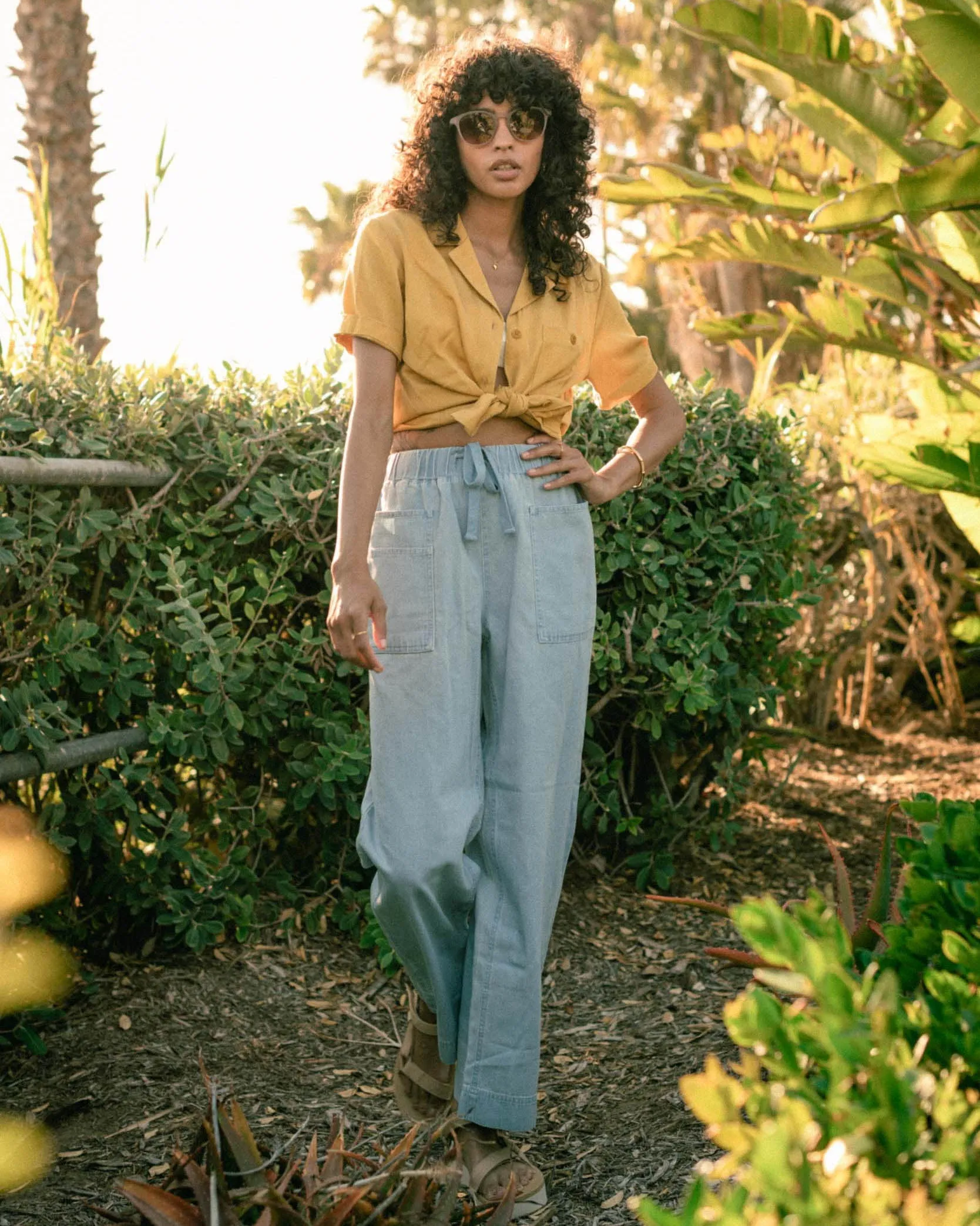 Organic Chambray Pull-On Pant