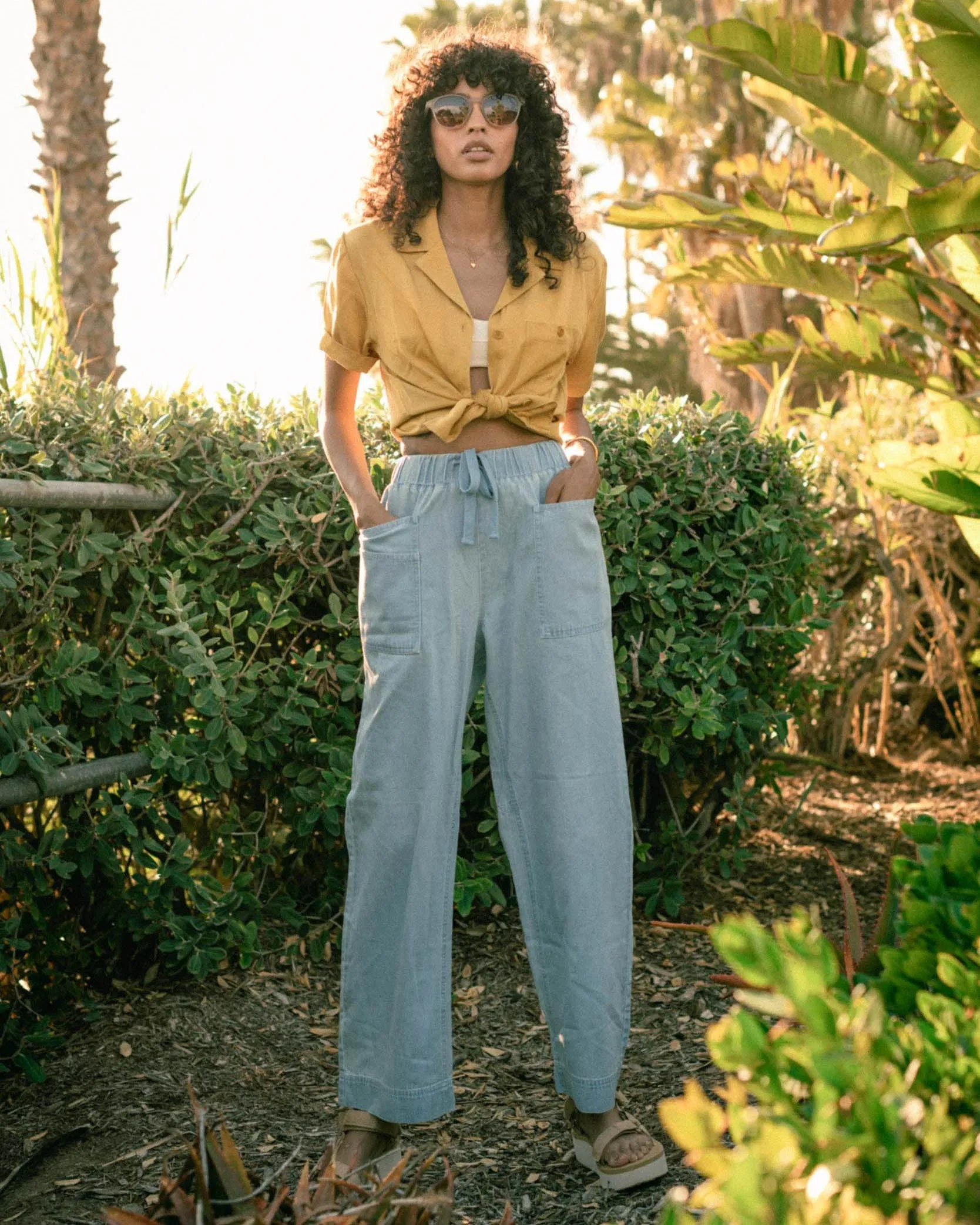 Organic Chambray Pull-On Pant