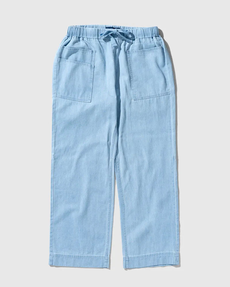 Organic Chambray Pull-On Pant