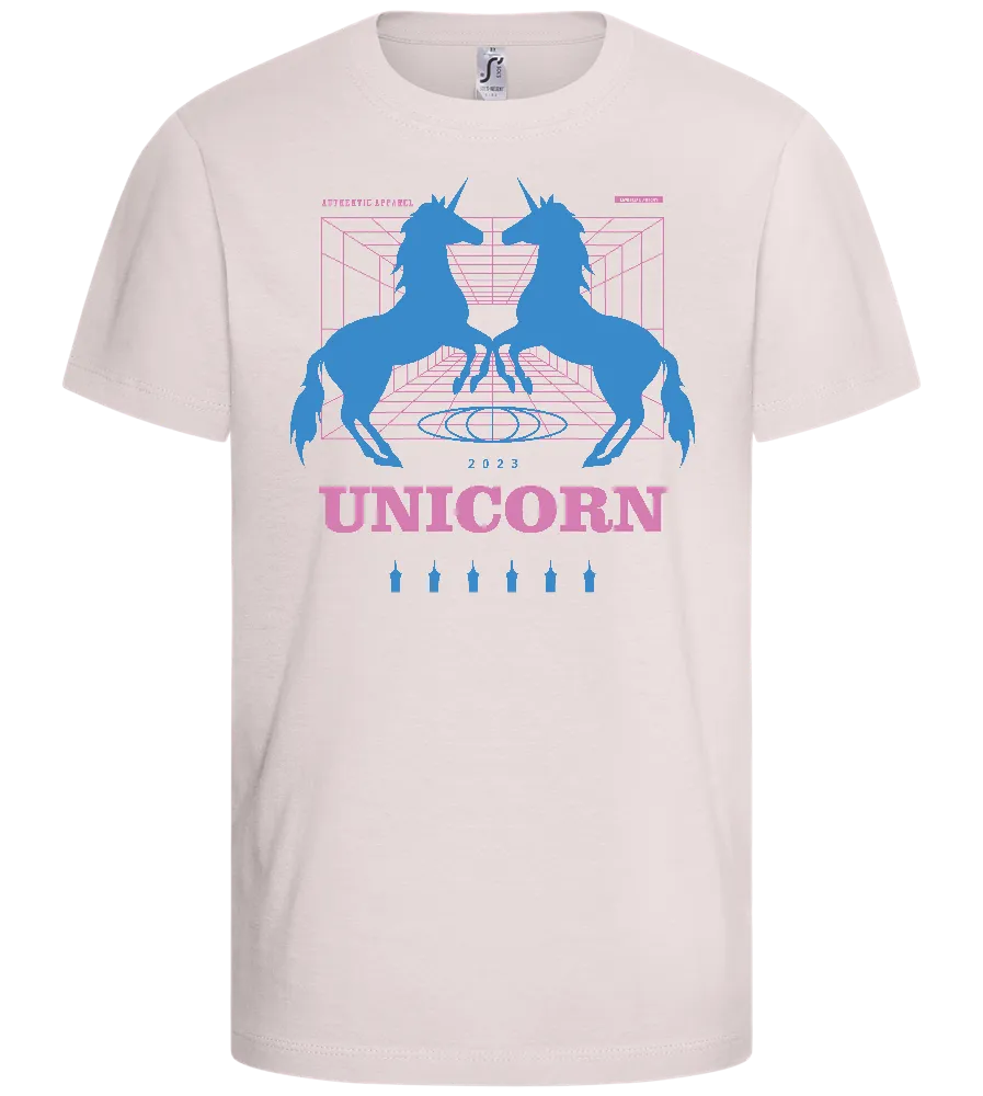 Retro Unicorn Print Design - Basic kids t-shirt