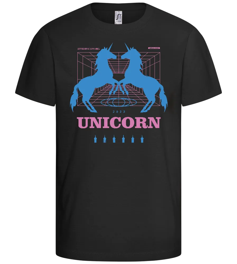 Retro Unicorn Print Design - Basic kids t-shirt