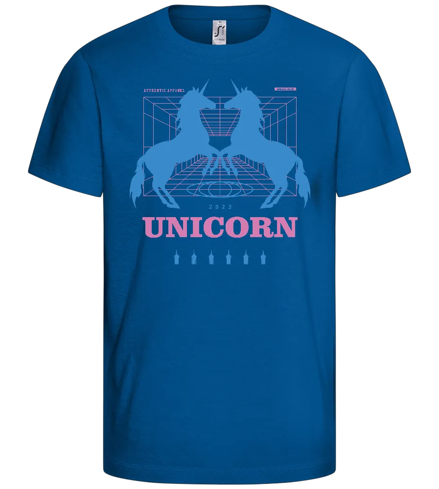 Retro Unicorn Print Design - Basic kids t-shirt