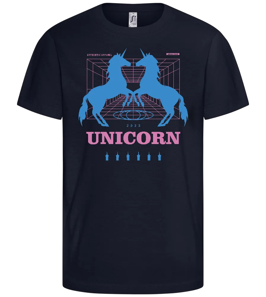 Retro Unicorn Print Design - Basic kids t-shirt