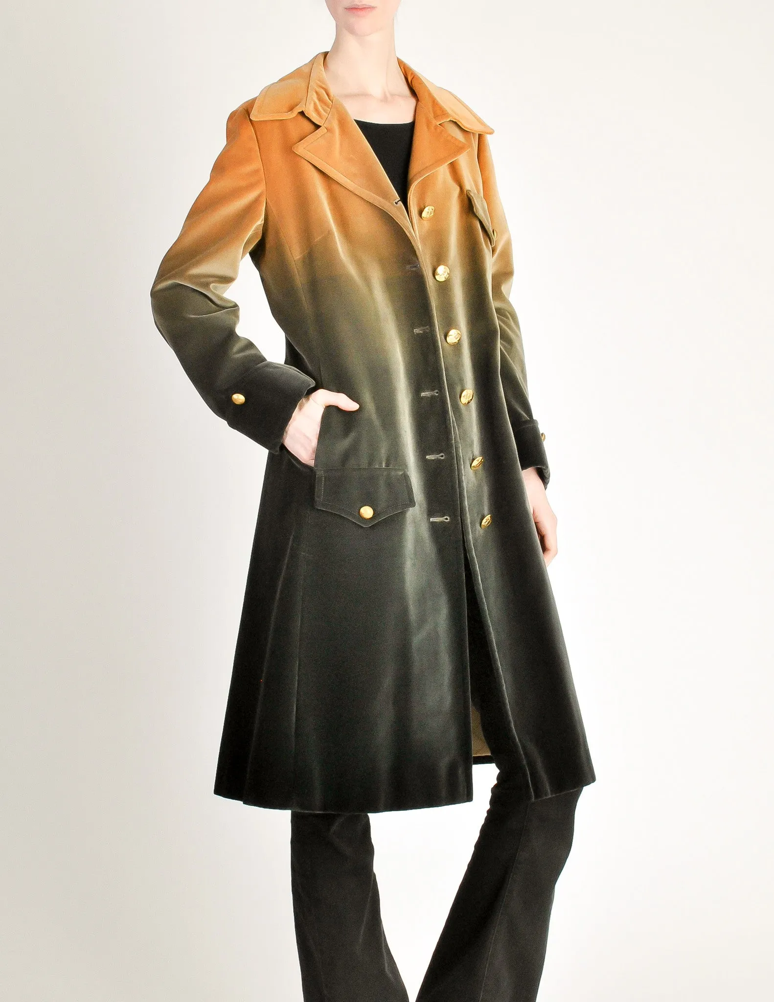 Roberta Di Camerino Vintage Ombre Velvet Coat