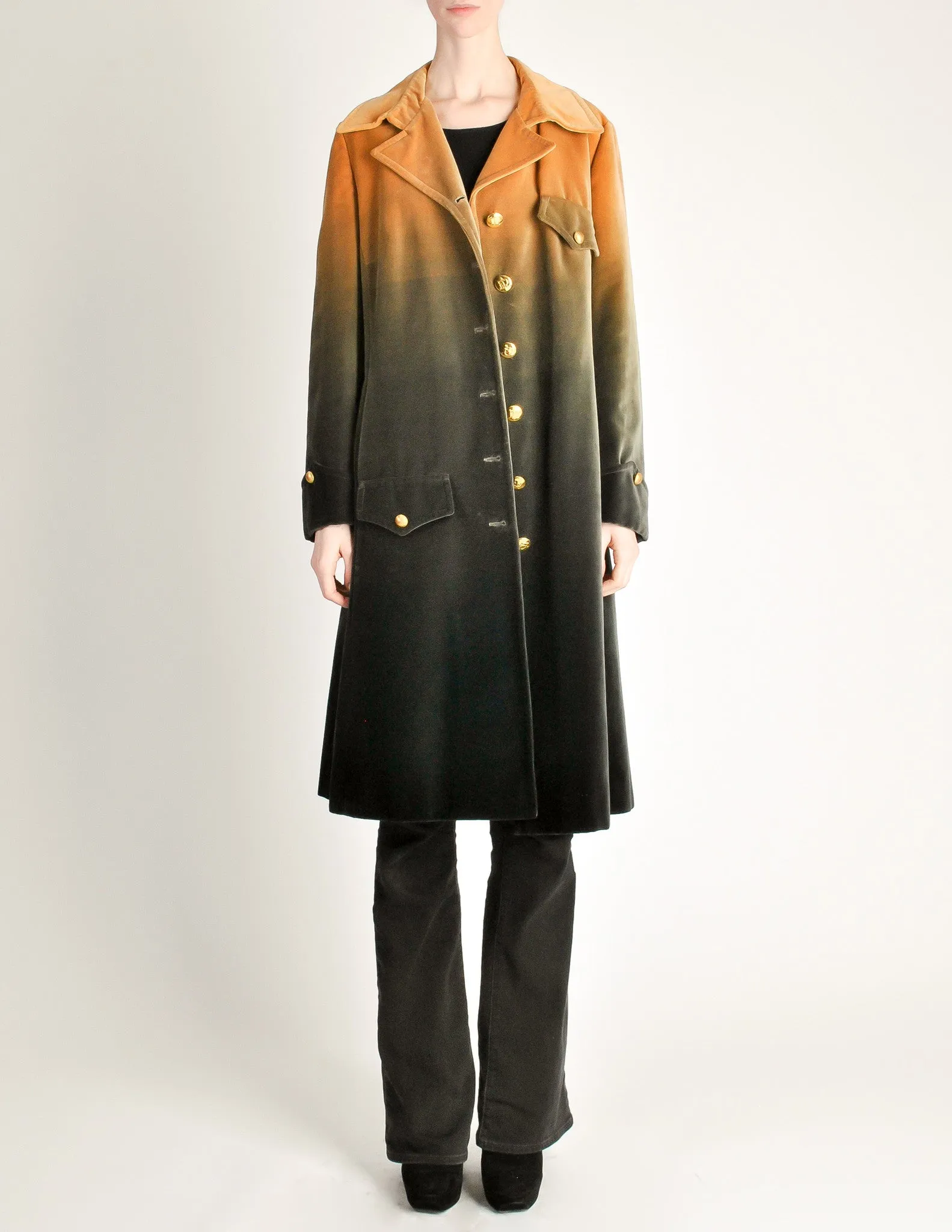 Roberta Di Camerino Vintage Ombre Velvet Coat