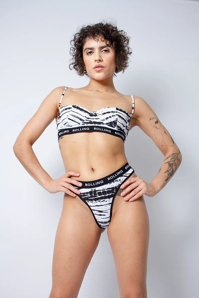 Rolling Alpha Balconette Top - Zebra