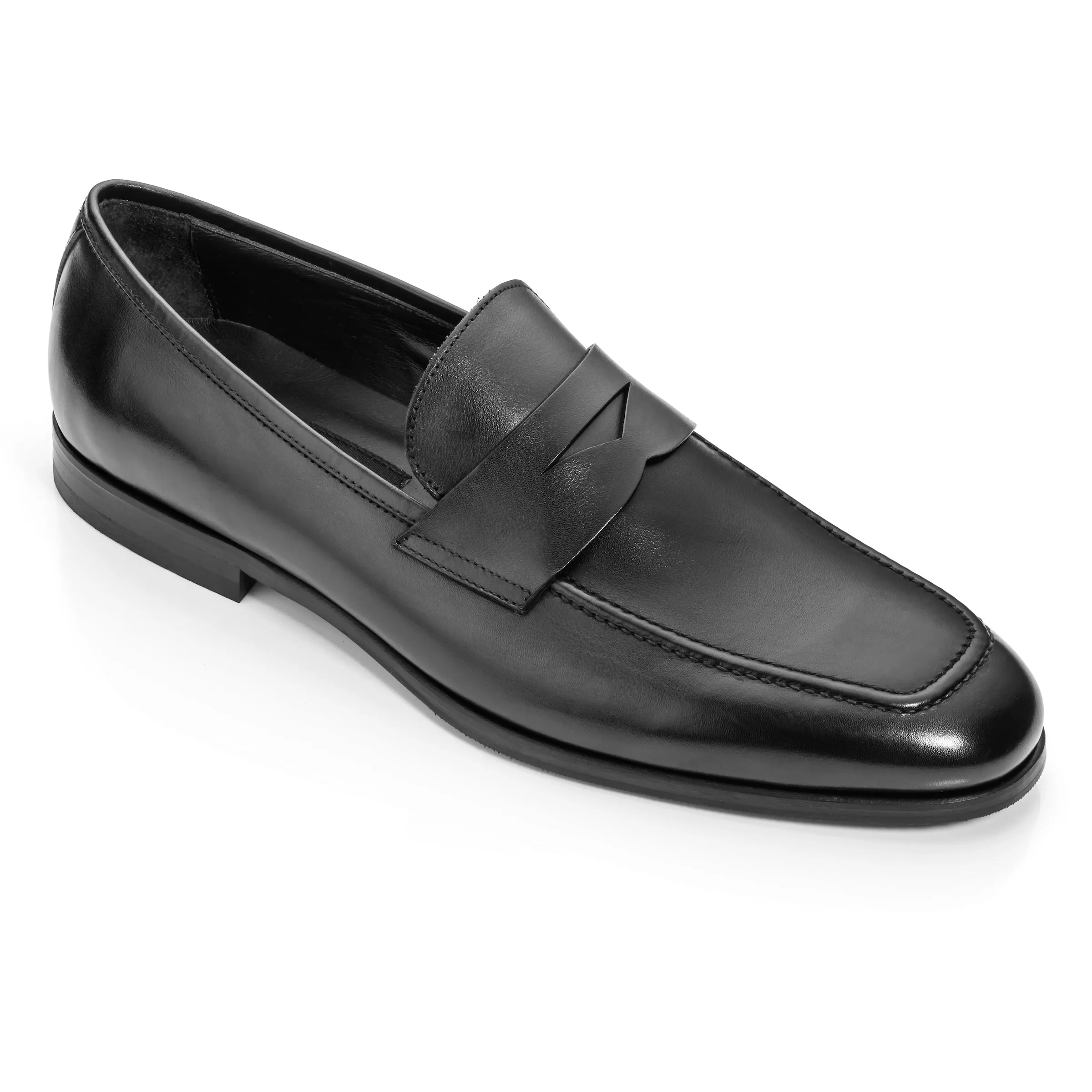 Ronny Black Calf Slip on