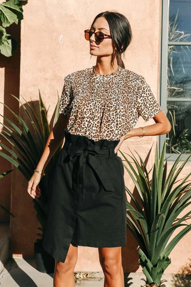 Seville Paperbag Skirt in Black