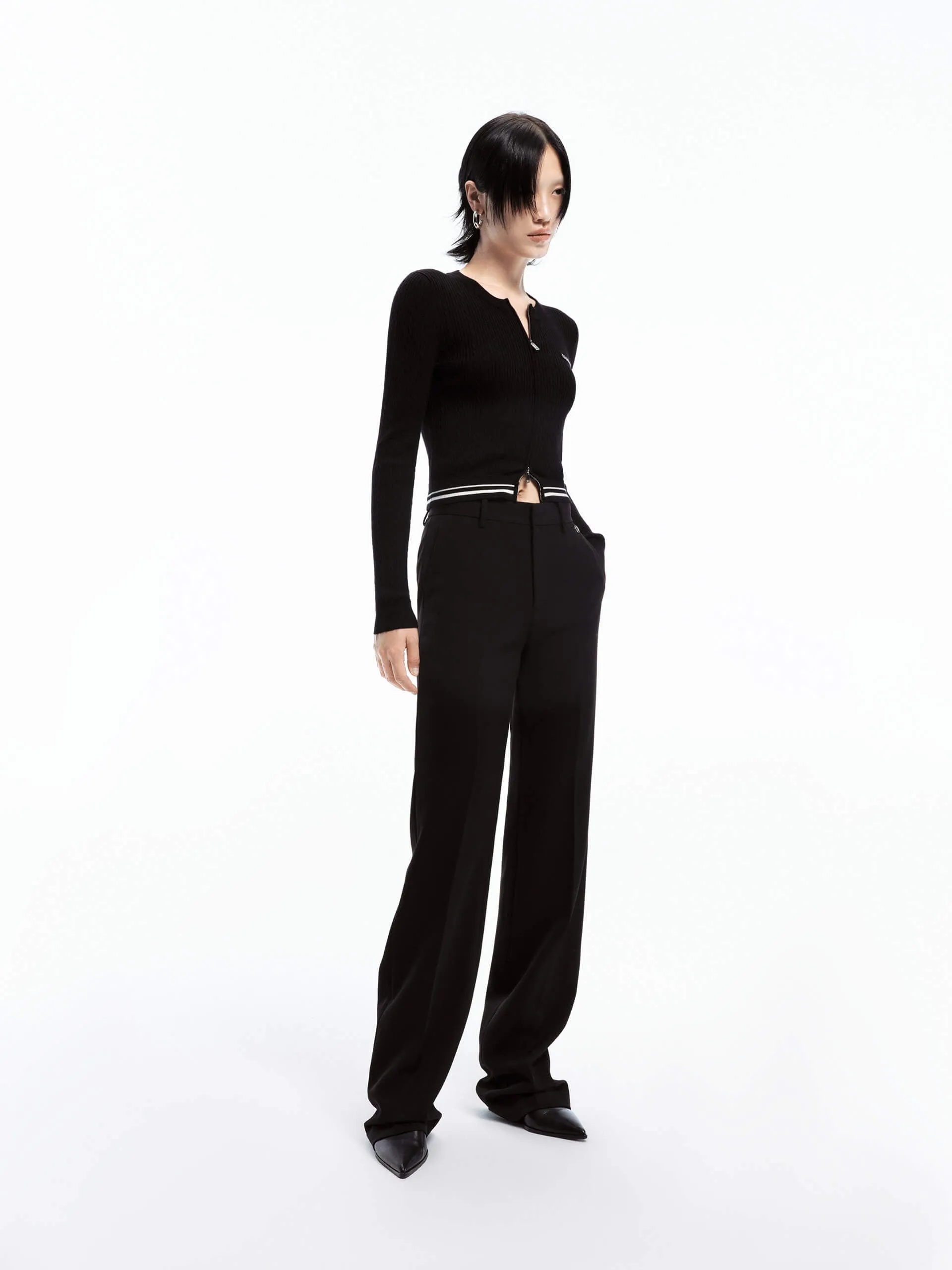 Tailored Straight Leg Pants