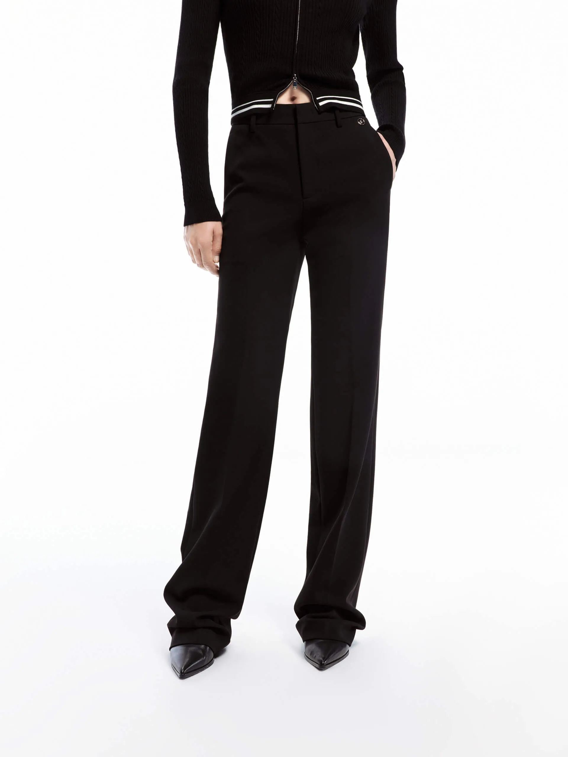 Tailored Straight Leg Pants