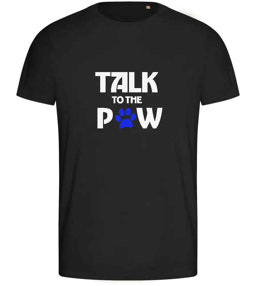 Talk to the Paw Design - Basic men's fitted t-shirt