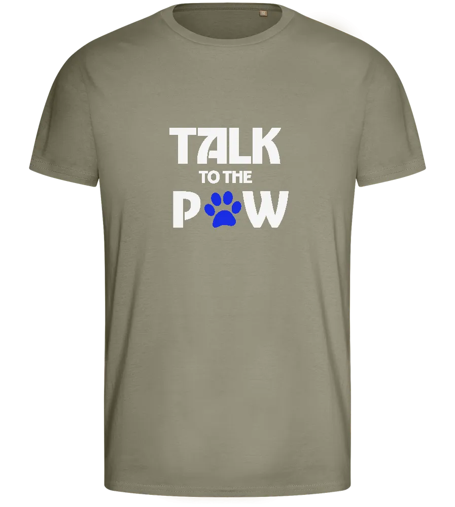 Talk to the Paw Design - Basic men's fitted t-shirt