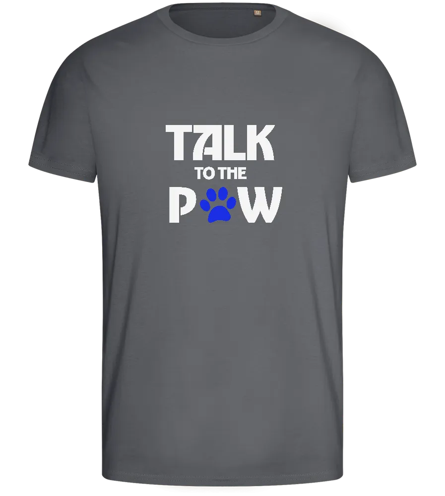 Talk to the Paw Design - Basic men's fitted t-shirt