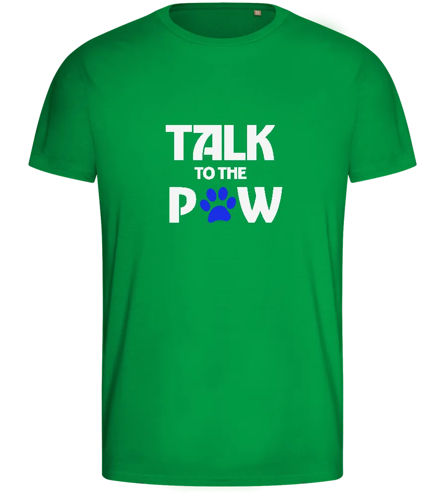 Talk to the Paw Design - Basic men's fitted t-shirt