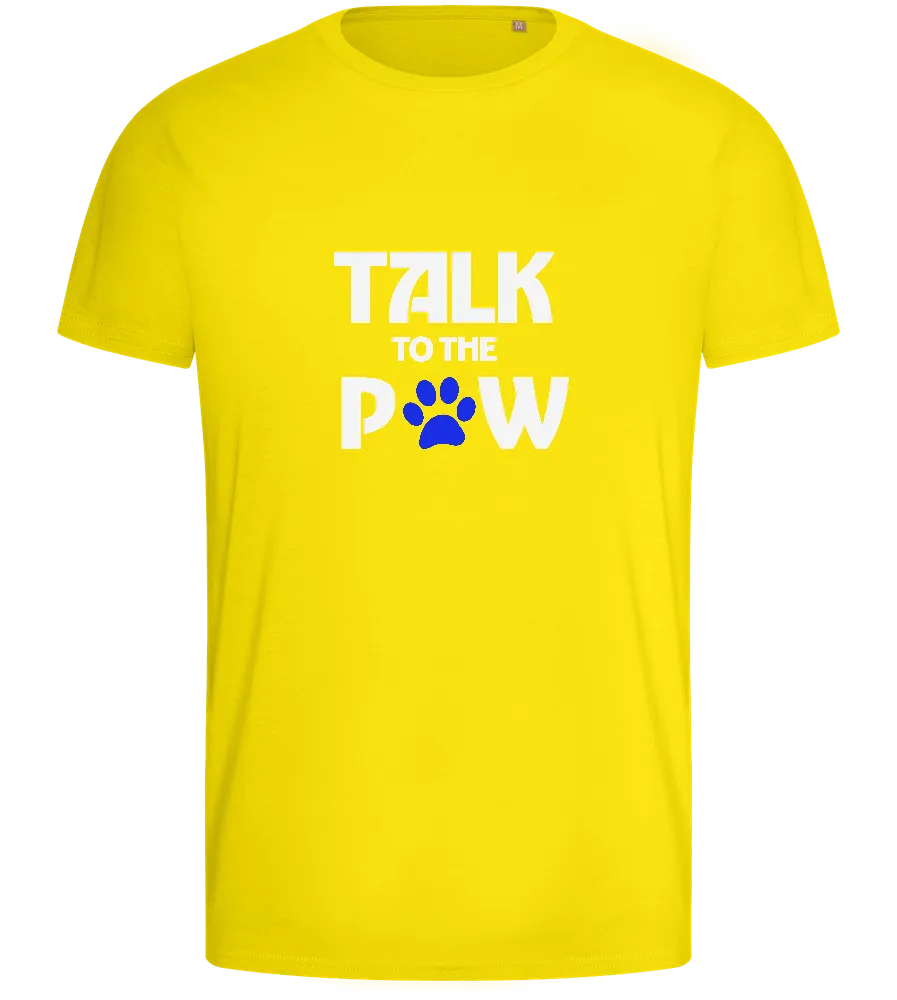 Talk to the Paw Design - Basic men's fitted t-shirt