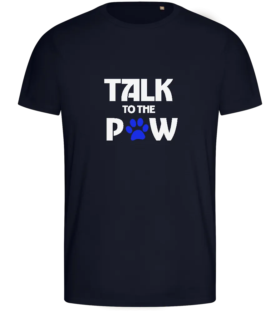 Talk to the Paw Design - Basic men's fitted t-shirt