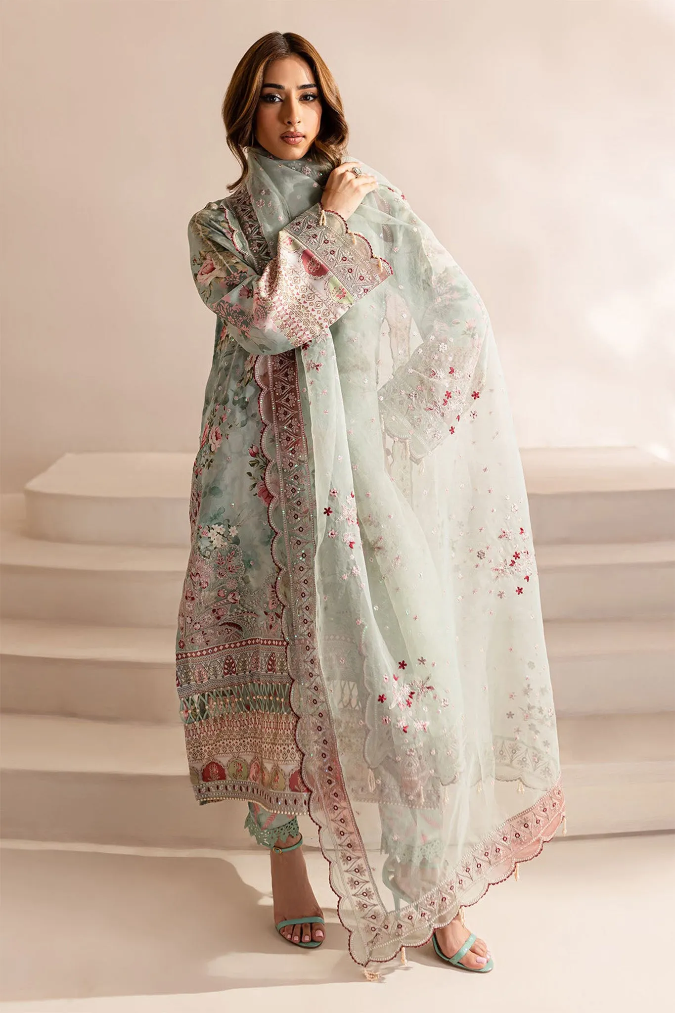 The Silk By Nureh Unstitched 3 Piece Emb Silk Collection'2024-S-16