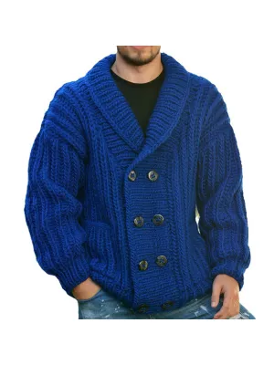 Thickened Double Breasted Sweater