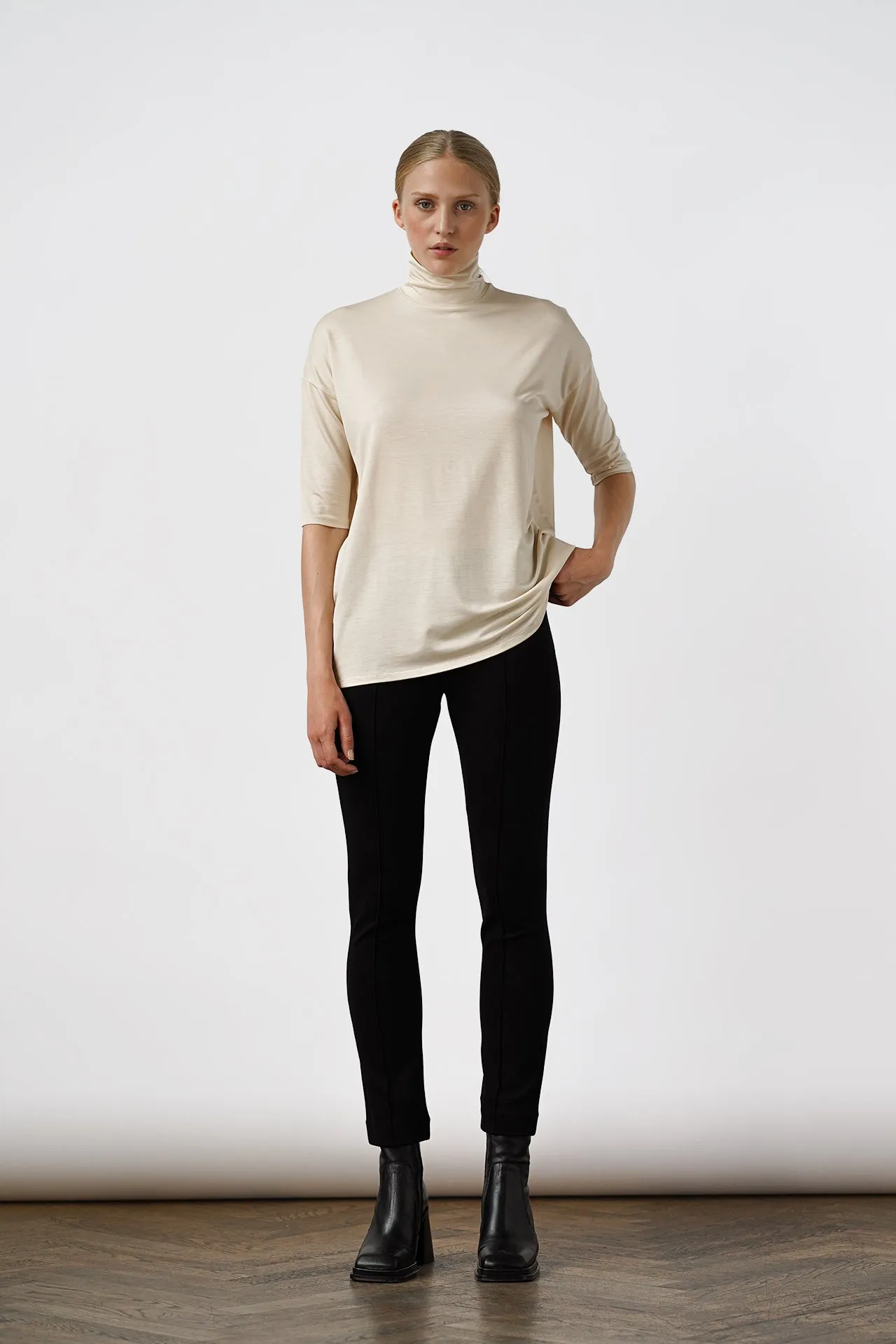 Tomasine Turtleneck Top Cream