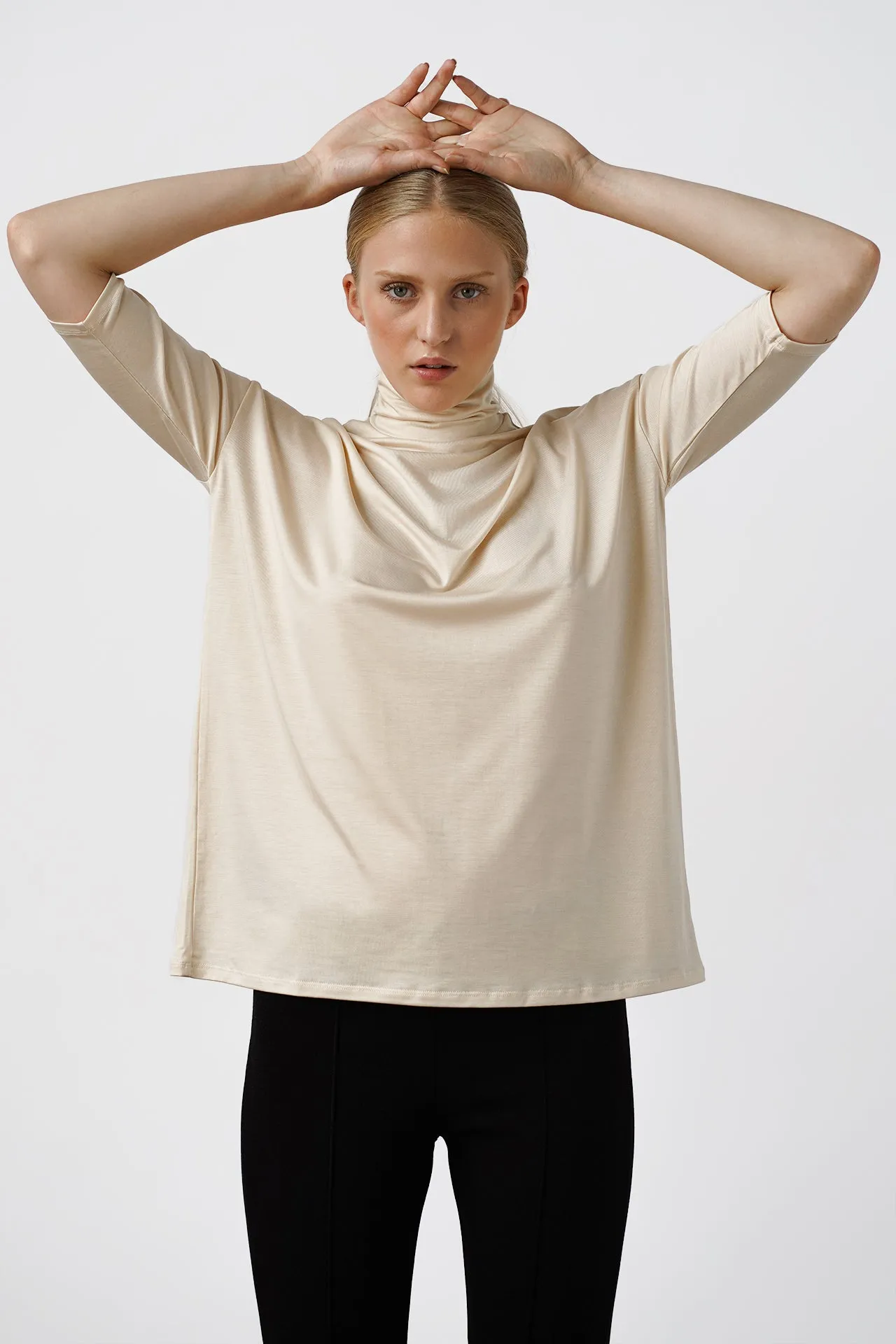 Tomasine Turtleneck Top Cream