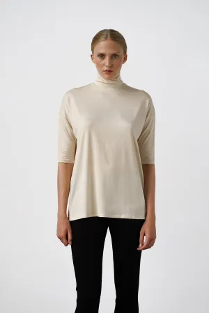 Tomasine Turtleneck Top Cream