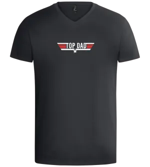 Top Dad Logo Design - Basic men's v-neck t-shirt