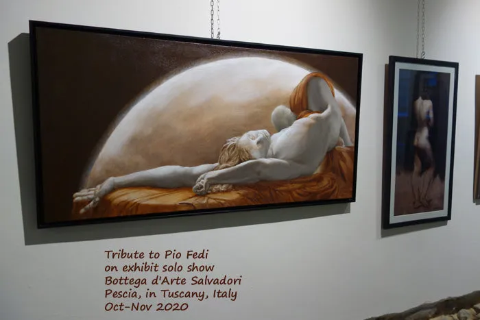 Tribute to Pio Fedi Male Nude with Full Moon