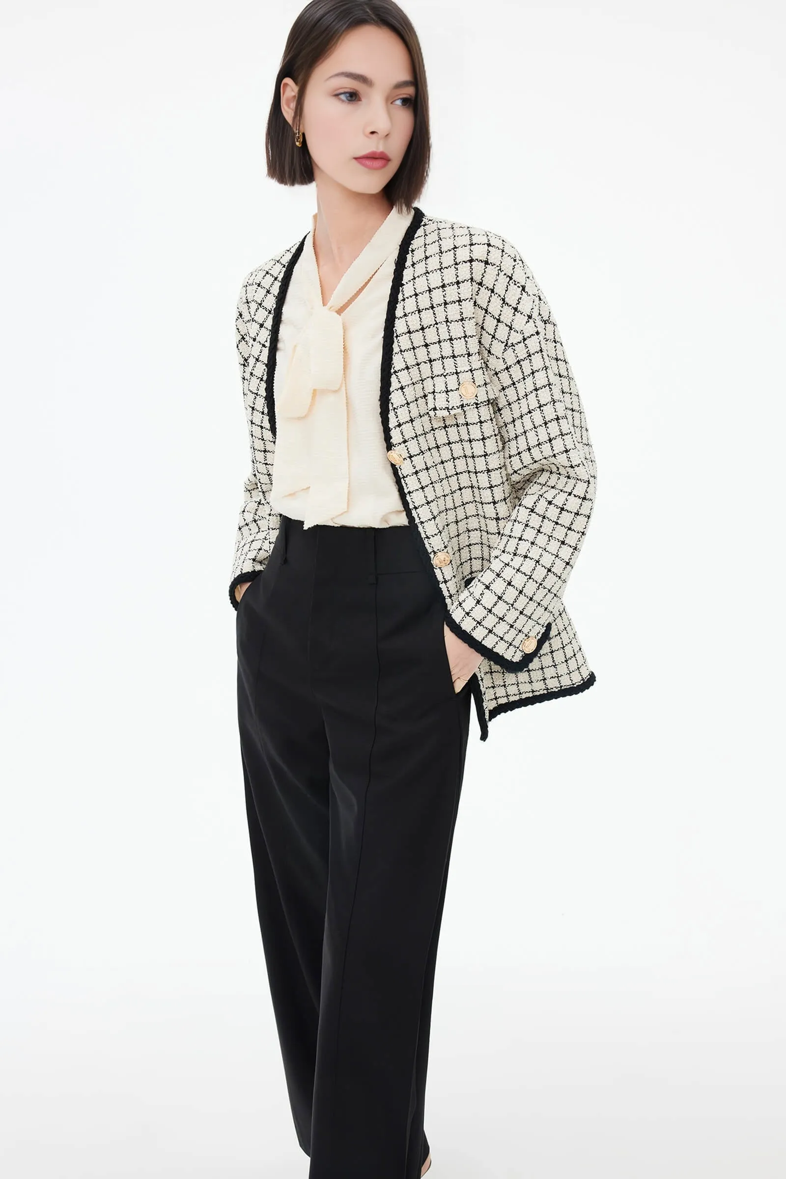 Tweed-Inspired Short Jacket