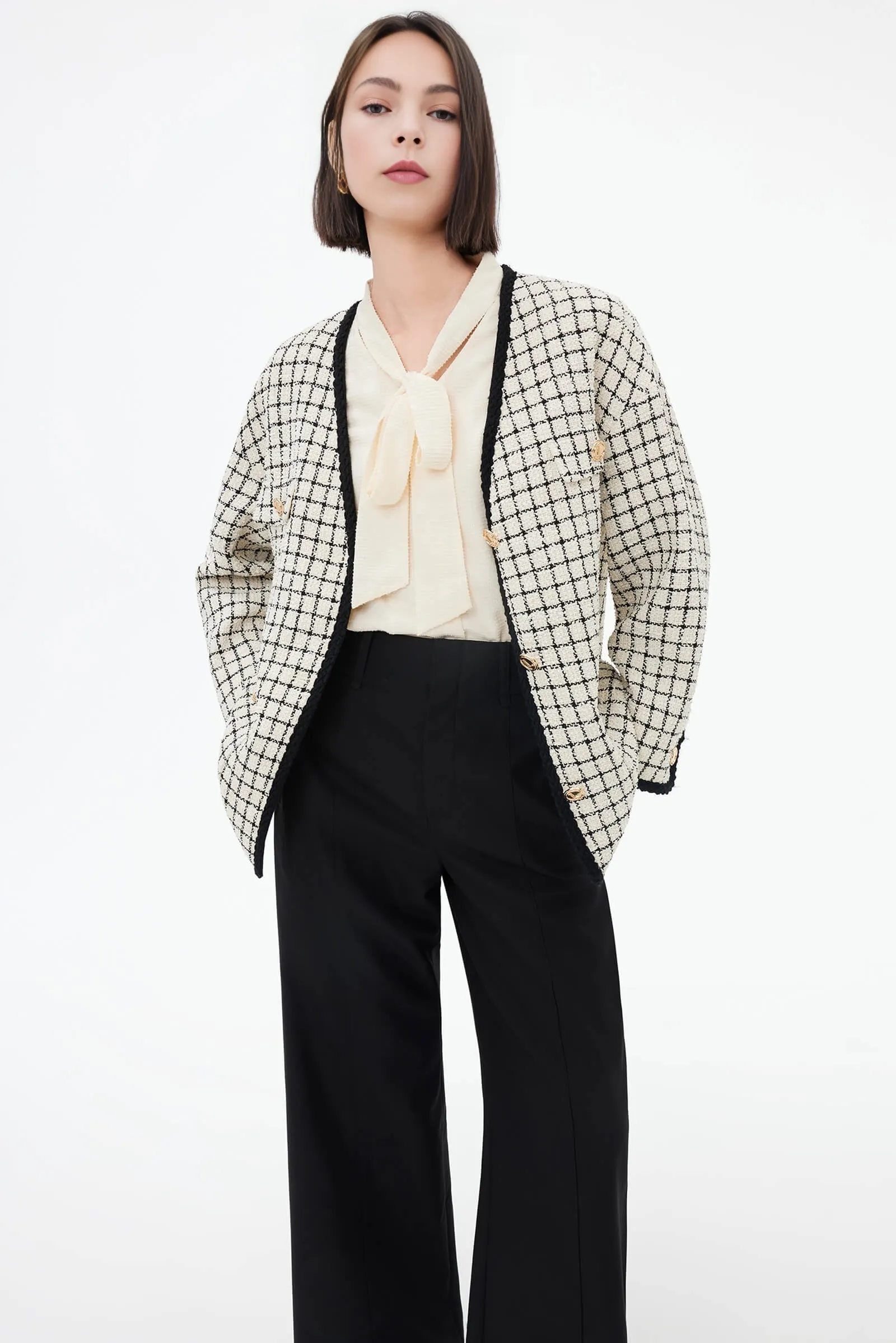 Tweed-Inspired Short Jacket