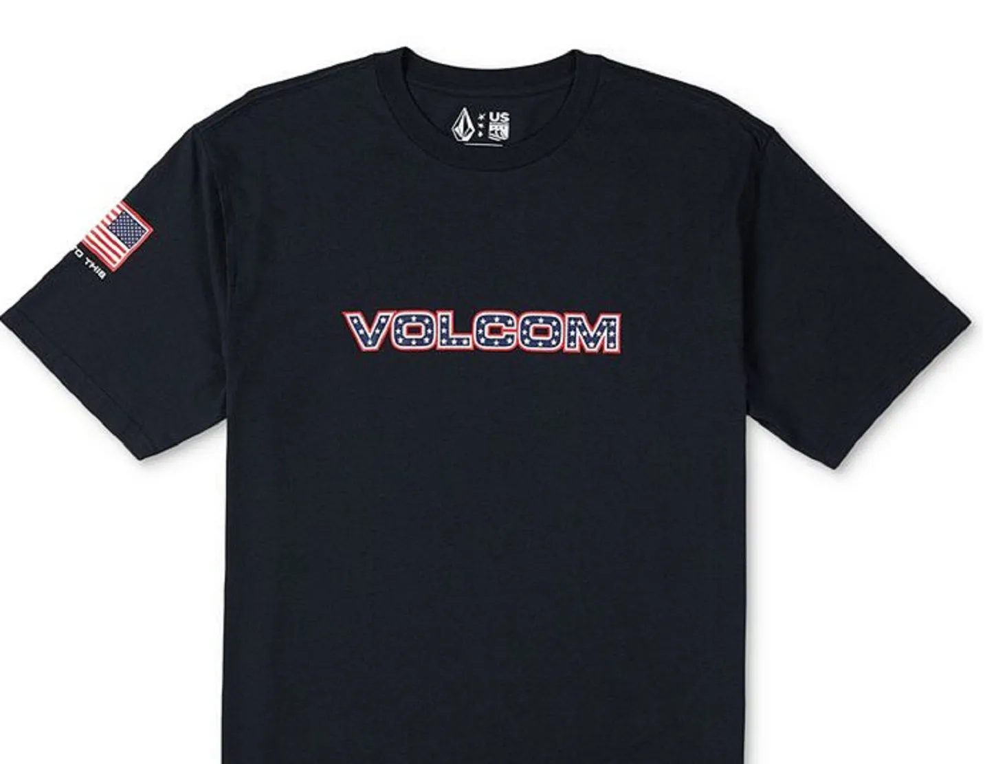 Volcom Men's Usst Wordmark Short Sleeve Tee Black Size Small