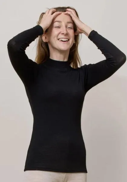 Women's Merino Silk Long Sleeve Turtle Neck