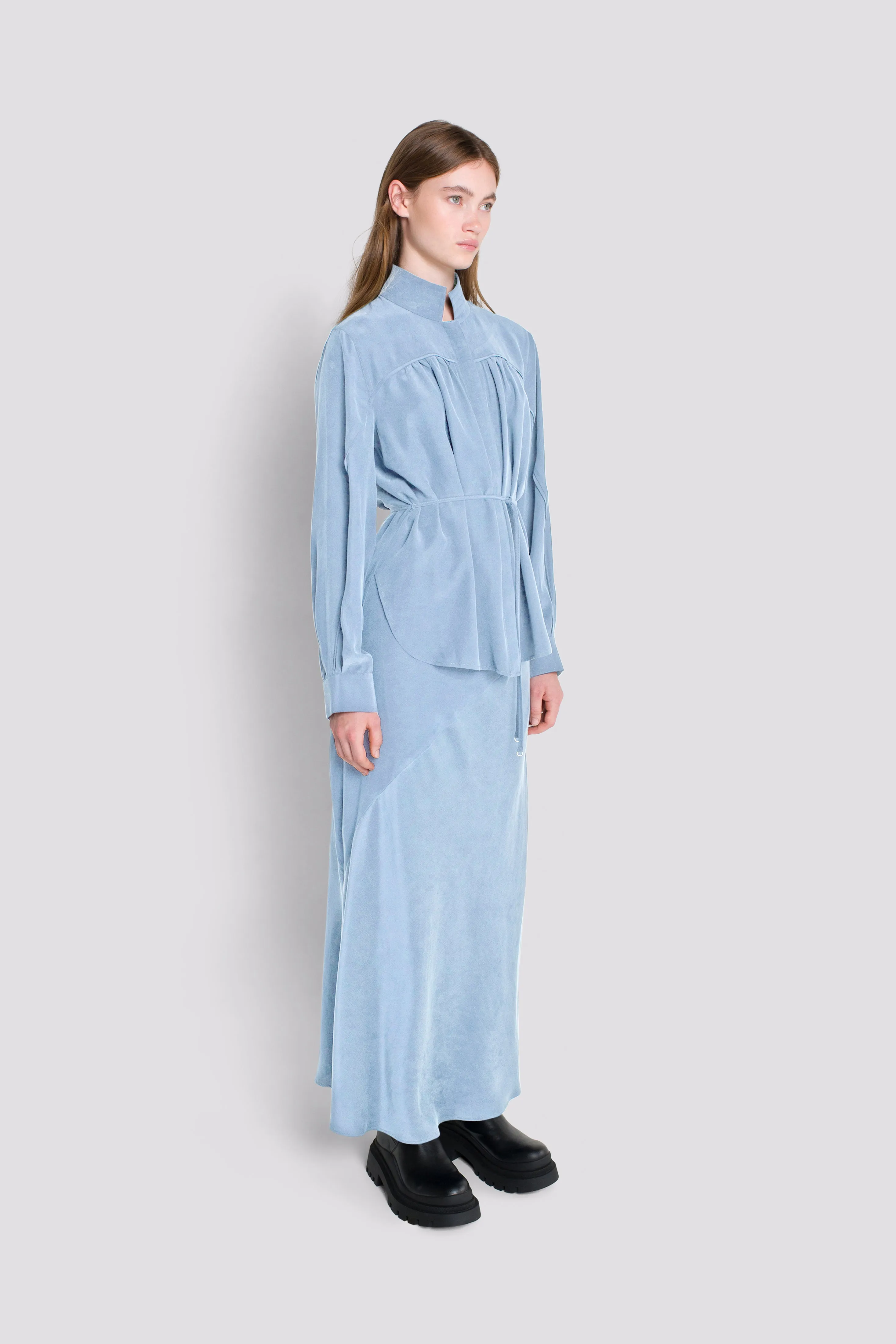 Ziba Silk Shirt - Chambray