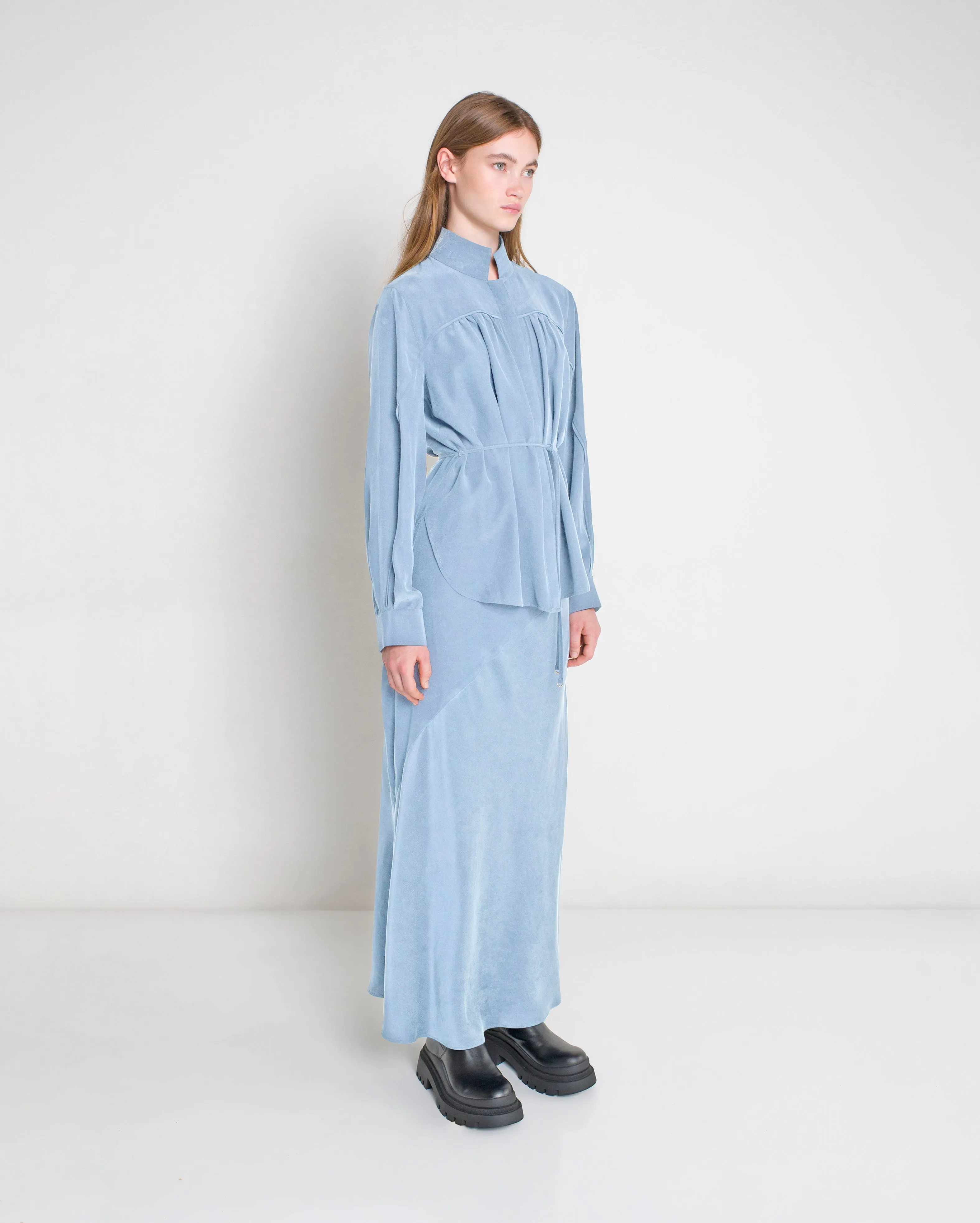 Ziba Silk Shirt - Chambray